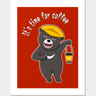 coffee bear_It's time for coffee Posters and Art